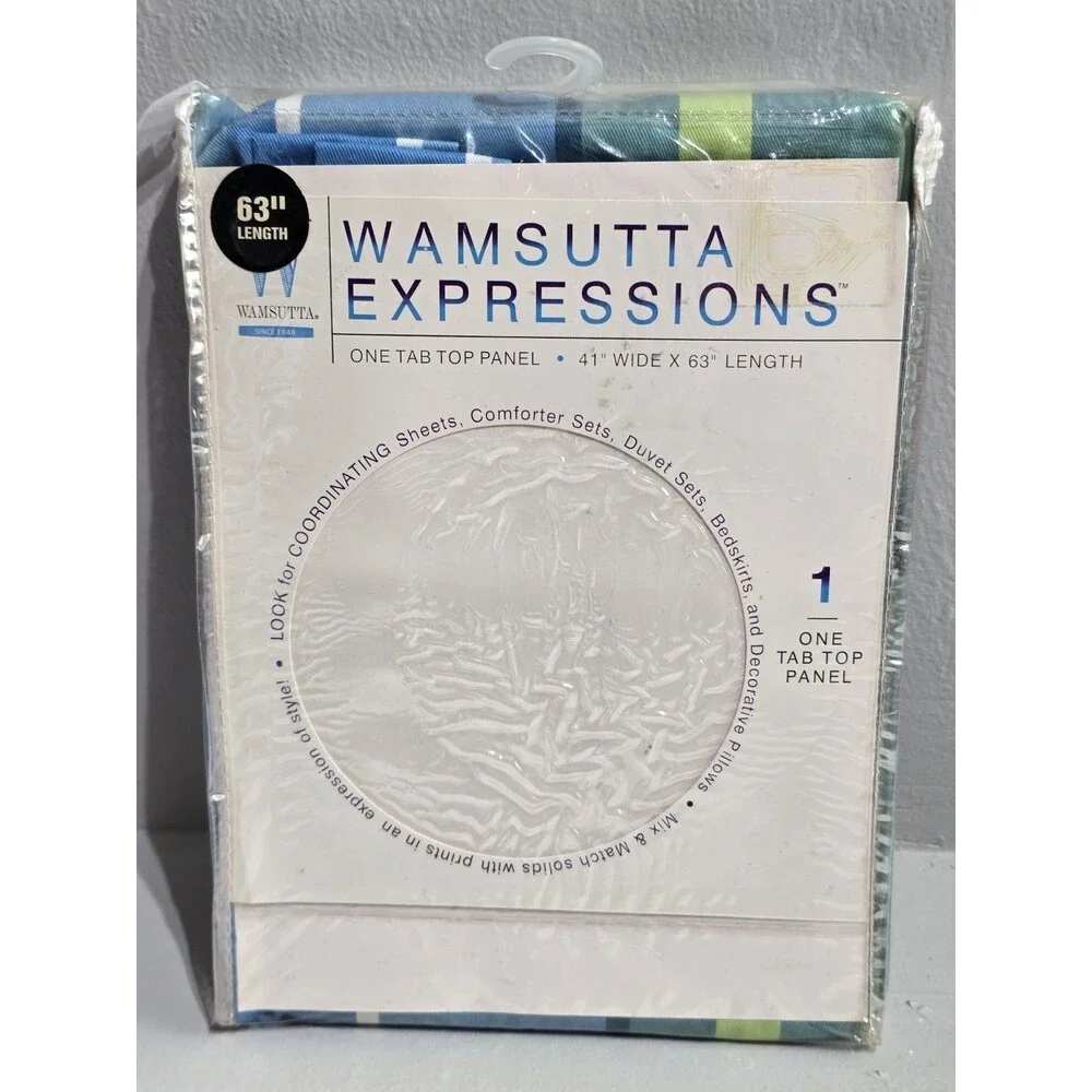 2 Wamsutta Expressions Drape Set Salsa Stripe Tab Top Curtain Panels 41
